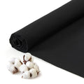Q&J Fabric Co. 100% Cotton Fabric by The Yard 60'' Wide x 2 Yards, Broadcloth Muslin Fabric Nearly Medium Weight Material for DIY Sewing Apparel Cloth, Quilting, Soft Embroidery Cloth,Garments (Black) - color: Black, size: 2 Yards