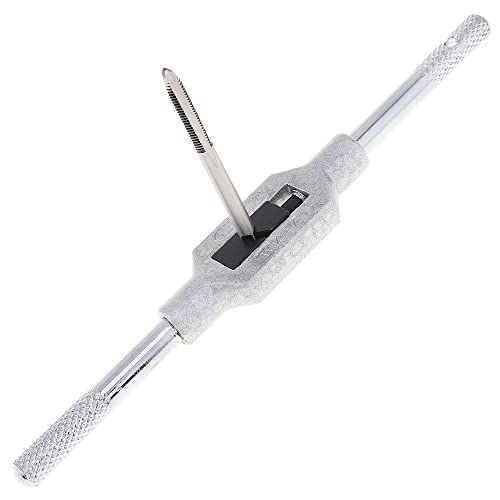 11pcs Mini Tap Wrench Set Metric Tap Set with High Speed Steel Hand Screw Thread Plug Taps M1 M1.2 M1.4 M1.6 M1.7 M1.8 M2 M2.5 M3 M3.5 Adjustable Tap Wrench for Woodworking Machinery Repair
