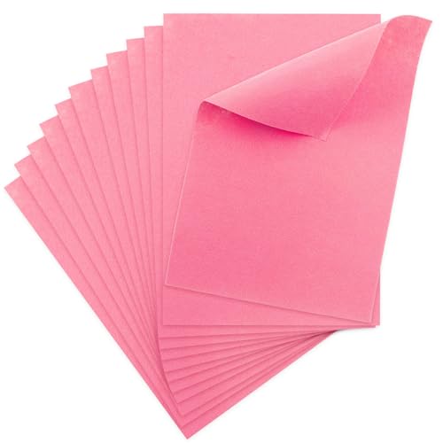 12 Pcs Felt Sheets, 7x11 Inch Stiff Felt for Crafts DIY, Pink - color: Pink