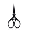 BIHRTC 3.6 Inch Embroidery Black Sharp Tip Stainless Steel Scissors Small - color: Black