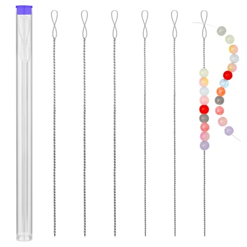 UOOU Beading Needles, 6 Pcs Collapsible Beading Needle for Seed Beads - style: 0.4/0.5 x 130 mm