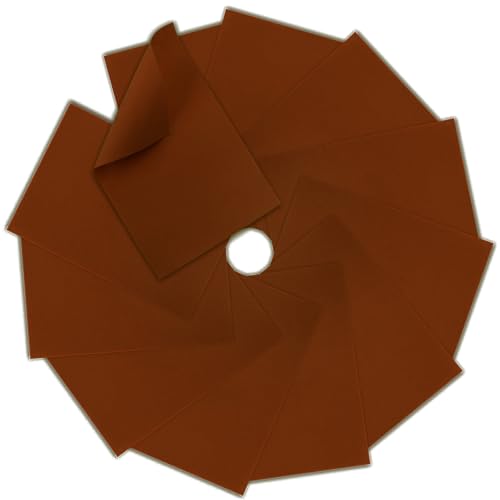 12 Pcs Felt Sheets, 7x11 Inch Stiff Felt for Crafts DIY, Brown - color: Brown