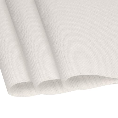 Cross Stitch Fabric 14 Count Aida Cloth 28 x 19 Inch Large Size Classic Reserve Cross Stitch Supplies Embroidery Fabric for Home DIY Craft Decoration Handmade, Light Beige - color: Light Beige, size: 14 CT 28 x 19In