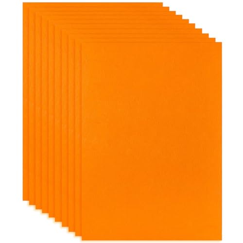 10 Orange Felt Fabric Sheets,7.87 x 11.8 inch (20 x 30cm) A4 Stiff Felt Squares 1 mm Thick, Great for DIY Craft, Sewing Projects, Nonwoven Patchwork, Decoration - color: Orange