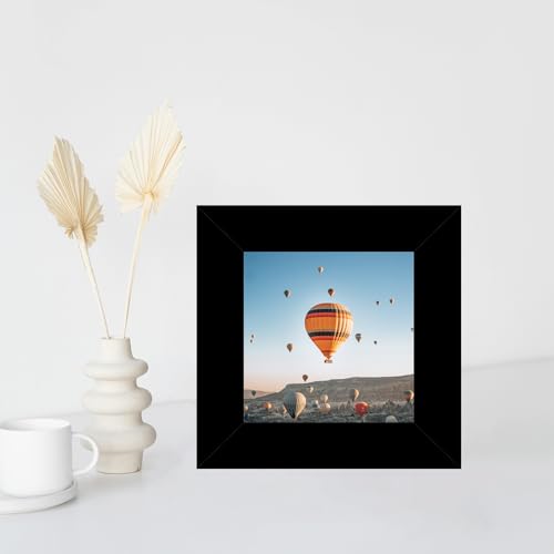 JCJMY 3x3 Picture Frame Black for Tabletop, 3 x 3 Square Photo Frame with Shatter Resistant Plexiglass, Sturdy 3 by 3 Poster Frame, Black - color: Black, size: 3x3 inch