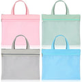 4 Pcs Mesh Zipper Pouch with Handle, Waterproof Student Book Pouch Bags