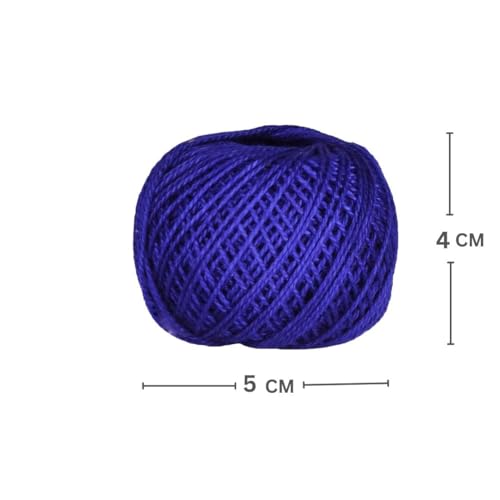 KGS Crochet Thread Cotton Yarn Balls | Size 8 | 10 Balls | 10 Grams Each Ball | Total 100 Grams of Pearl Cotton Thread for Crocheting, Hardanger, Needlepoint Hand Embroidery (Amethyst Aura) - color: Amethyst Aura
