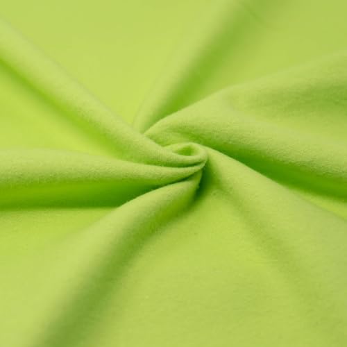 RTC Fabrics 42"/43" Wide 100% Cotton Flannel Solid Lime Green Color DIY Crafting, Quilt, Sewing Fabric 2 Yard precut - color: Lime Green, size: 2 yard pre cut