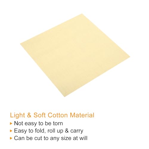 PATIKIL 11 Count Cross Stitch Cloth 20" x 20", 2 Pack Embroidery Cotton Fabric for DIY Needlework, Yellow - color: Yellow