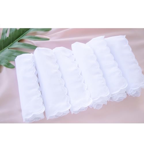 Solid White Cotton Hankderchiefs for DIY Drawn Embroidery Party 28 Square - color: S03-25pcs