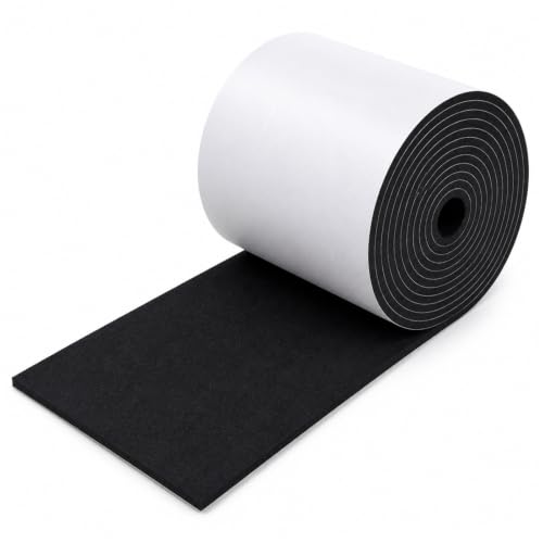 Felt Furniture Pads, Self Adhesive Felt Sheets Roll, Cuttable Felt Pads for Furniture Legs, Heavy Duty Furniture Pads for Hardwood Floors, Chair Wall Protector, Black, 120 x 5 x 0.12 Inch - color: Black, size: 5" x 120"