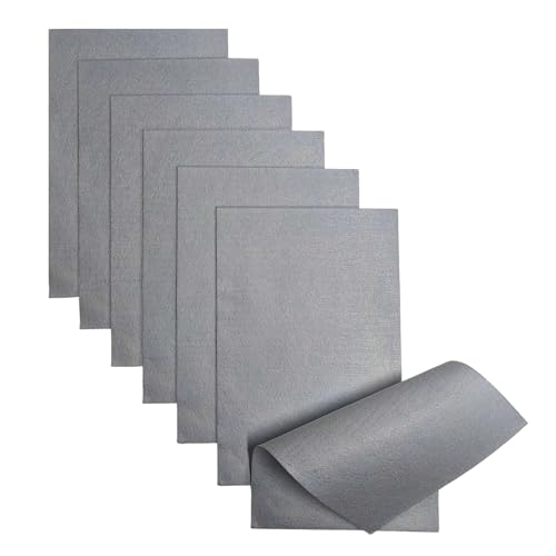 Jtnohx Soft Felt Sheets Color Felt Fabric for Sewing Grey 7Pcs 8"x12" 1mm - color: Grey