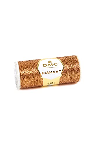 DMC Diamant Metallic Needlework Thread, 38.2-Yard, Copper - color: Brown, size: 38.2 yards