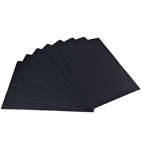 Jtnohx Stiff Felt, 2mm Thick Felt Sheets for Crafts, 8"x12" Hard Felt Fabric Squares 8Pcs for DIY Projects (Black) - color: Black