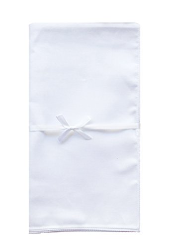 Solid White Cotton Hankderchiefs for DIY Drawn Embroidery Party 28 Square - color: Pack of 12