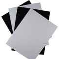 KCS 4 pc of 12" x 18"(30cm x45cm) 14CT Counted Cotton Aida Cloth Cross Stitch Fabric (White+Black) - color: White+black