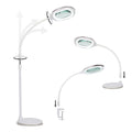 Brightech LightView Pro Magnifying LED Desk Lamp with Light, Hobbies & Reading, Flexibility & Durability Magnifying Floor Lamp, 3 in 1 LED Light Glass Magnifier, Work Light for Pro Uses - White - color: White