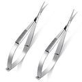 2 Pcs 4.7 Inch Eyebrow Embroidery Sewing Snips Scissors, Silver - color: Silver