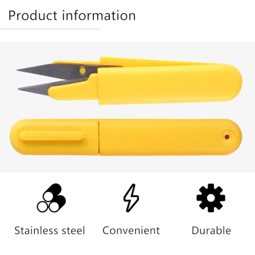 PRETYZOOM Mini Sewing Scissors 4 pack Embroidery Clippers with Protective Cap Lightweight Thread Cutter for Cross Stitch Diy Crafts Tailor Trimming Hanging Design