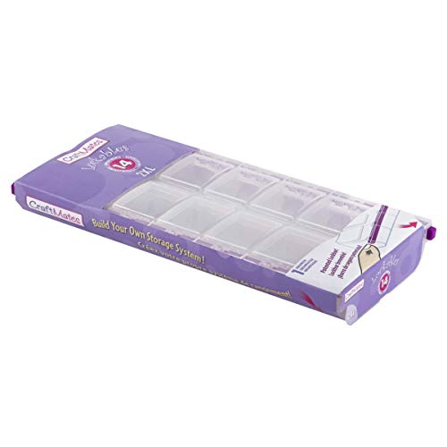 Craft Mates Bead Organizer, 14 Locking Compartments, Plastic Storage (2XL) - style: 14 Locking Compartments (2XL)