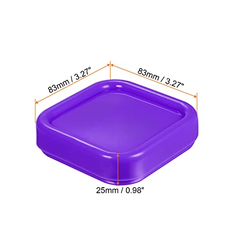HARFINGTON 2pcs Magnetic Pin Cushion Square Sewing Pin Holder Purple - color: Purple