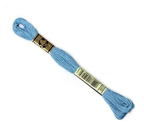 DMC 117-807 6 Strand Embroidery Cotton Floss, Peacock Blue, 8.7-Yard - color: Peacock Blue, size: 8.7 yards