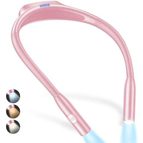 Gritin Book Light, Eye Caring 3 Colors & Dimmable Brightness Reading Light - color: Pink, size: Standard
