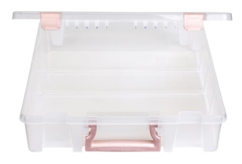ArtBin Essentials 12 x 12 One-Compartment Craft Box, Clear - color: Rose Gold, size: 1 Pack