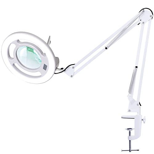 KIRKAS Magnifying Glass with Light, 2,200 Lumens Magnifying Lamp 12X - color: White