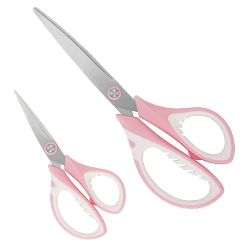 MAUFORE Pink Professional Sewing Scissors and Rotary Cutter with Blades Set - color: Pink