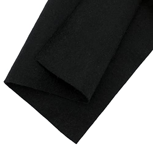 HairBow Center Merino Wool Blend Felt Crafting Sheets (8 5/8'' x 11 5/8'') -Black - color: Black