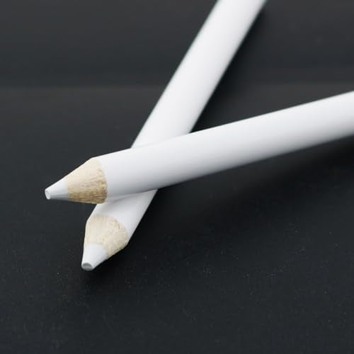 7PCS White Fabric Chalk Set 8.7cm Tracing Tools Pencils for Sewing Fabric Marking Refills for Fashion Designers