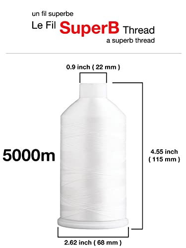 Superpunch SuperB Embroidery Thread 40wt, 5000 m Cone, Basque Green 653 - color: Basque Green 653, size: Pack of 1