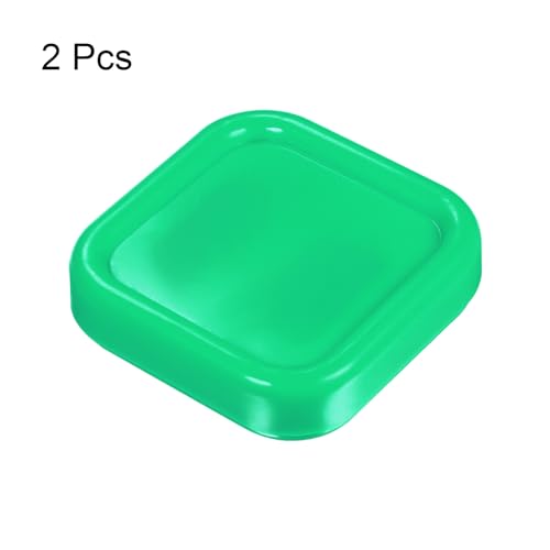 HARFINGTON 2pcs Magnetic Pin Cushion Square Plastic Magnetic Sewing Pin Holder Storage Case Needle Cushion Tool for Sewing Projects, Green - color: Green