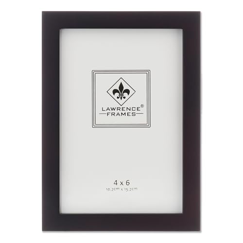 Lawrence Frames 755946 Espresso Wood Picture Frame, 4 by 6-Inch - color: Dark Walnut, size: 4X6