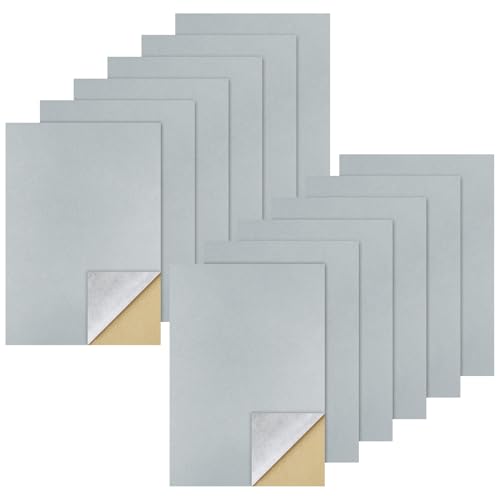Biaungdo Self Adhesive Felt Sheets, Grey, 12 Pcs, 8 x 12 Inch - color: Grey