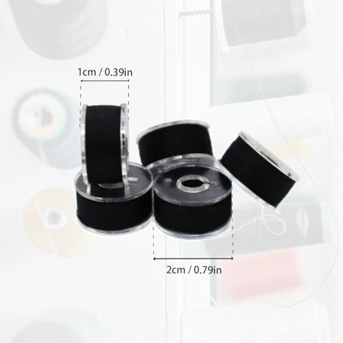 36 Pcs Bobbins and Sewing Threads with Bobbin Case, Sewing Thread Set - color: Black