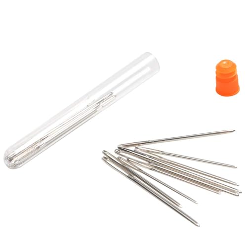 Large-Eye Blunt Needles, Hekisn Stainless Steel Yarn Knitting Needles, Sewing Needles, Crafting Knitting Weaving Stringing Needles,Perfect for Finishing Off Crochet Projects (9 Pcs) - size: 9 Pieces