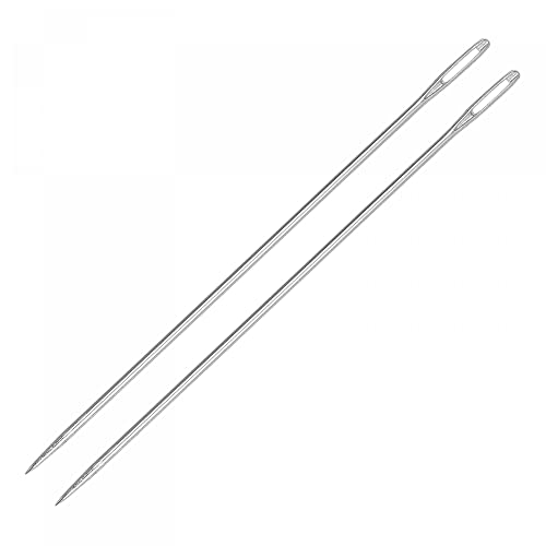 uxcell Long Straight Sewing Needles Embroidery Beading Needles Stainless Steel 4.92 Inch 20Pcs - size: 4.92 inch