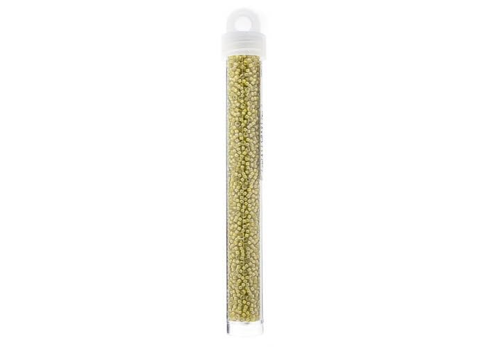 Miyuki Seed Bead 11/0 APX.22g - Crystal Lt. Olivine Lined Luster Japanese Glass Seed Beads - color: Crystal Lt. Olivine Lined Luster