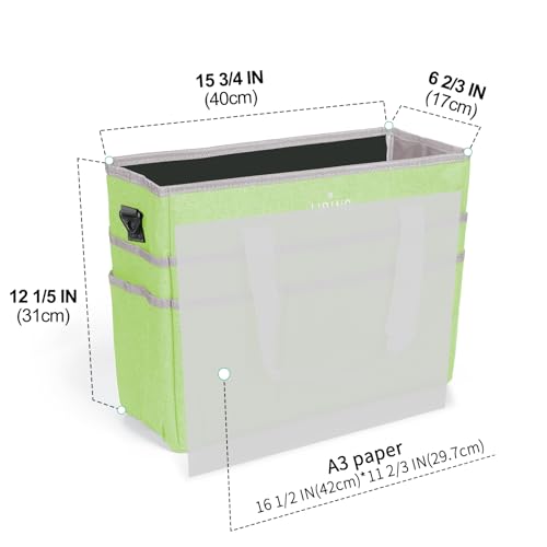 JJRING Craft Organizer Tote Bag Large Art Storage Caddy Cyan - color: Cyan, size: Large