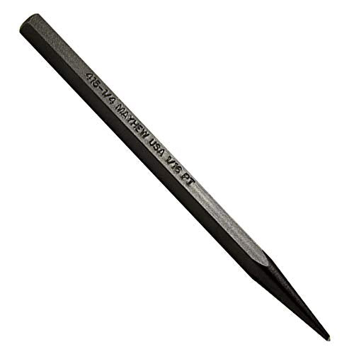 Mayhew Tools 24005 Center Punch, 1/16" - 1.5 mm x 4", Black Oxide Finish - size: 1/16" - 1.5 mm x 4"