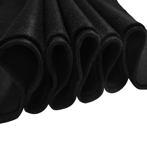 Jtnohx Craft Felt Sheets 1 Square Yard Felt Fabric Black 1.4mm - color: Black