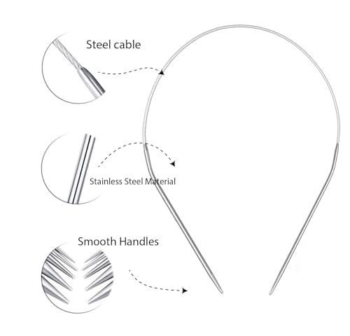 Stainless Steel Circular Knitting Needles Size 2 (2.75mm) 16inch Length - size: US 2(2.75mm) 40mm