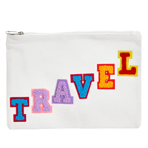 Juvale Canvas Pencil Case Pouch Set - 12-Pack, 8 x 6 in, Off White - Canvas Zip Pouches for Art & DIY - Bulk Makeup & Cosmetic Bags