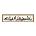 Rosyfoxes Cross Stitch Kits Stamped Full Range of Embroidery Starter Kits for Adult DIY- Printed kit Birdies 4(Printed) 14ct 2 trands 37.4×7.5 inches - color: printed kit Birdies 4(printed)14ct 2 strands37.4×7.5 inches