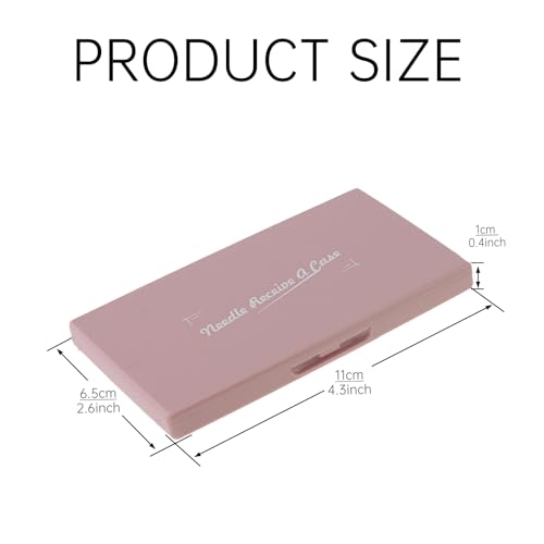 Magnetic Needle Storage Case, Portable Knitting Pin Holder, Magnetic Manual DIY Sewing Stitching Pin Organizer Box (Pink) - color: Pink