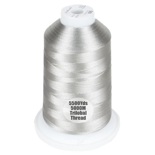 Simthread 5500Yds/5000M 40WT Polyester Embroidery Thread Silver 005 - color: Silver-005