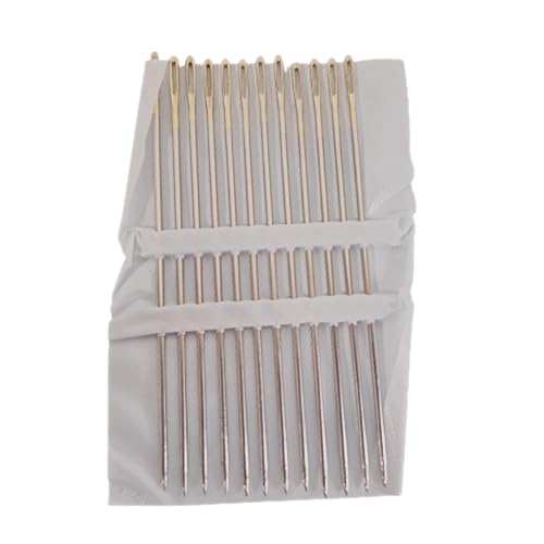 poppip 12 pcs. Size 7 cm. (2 3/4") Long Japan Hand Sewing Large Golden Eye Sewing Needles Japanese Quality Sharp Hand Stitching Repair Cloths Crafting Embroidery Craft Hobbies DIY