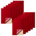 Biaungdo Self Adhesive Felt Sheets, Red, 12 Pcs, 8 x 12 Inch - color: Red